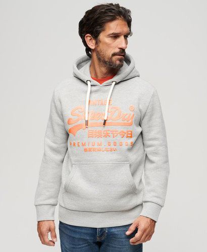 Men's Neon Hoodie Grey / Athletic Grey Marl - Size: L - Superdry - Modalova