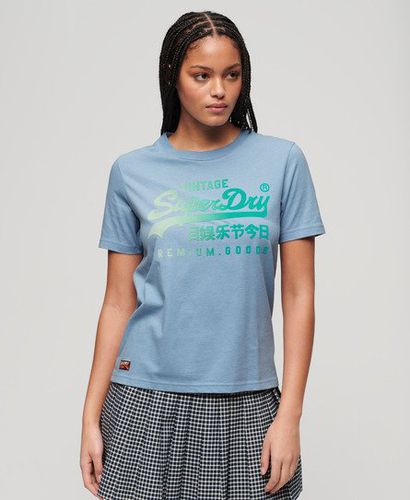 Women's Tonal Graphic Relaxed T-Shirt / Rodeo Drive Heather - Size: 10 - Superdry - Modalova