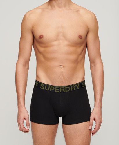 Men's Organic Cotton Trunk Triple Pack Multiple Colours / Noos Grey Marl/Winter Khaki Grit/Black - Size: L - Superdry - Modalova