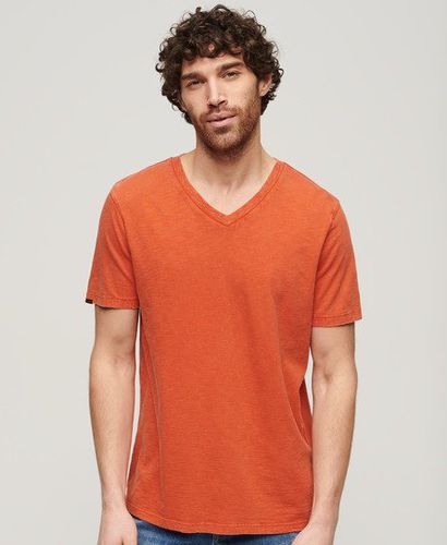 Herren T-Shirt aus Flammgarn mit V-Ausschnitt - Größe: XL - Superdry - Modalova