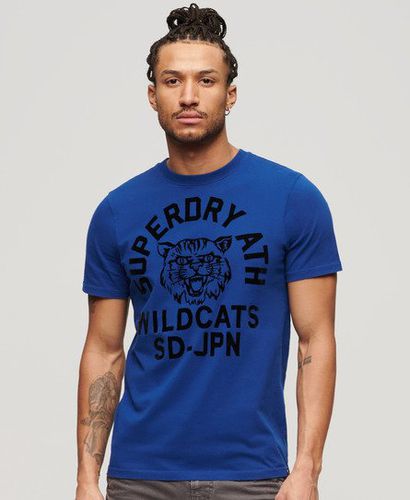 Men's Track & Field Athletic Graphic T-Shirt Blue / Regal Blue - Size: L - Superdry - Modalova