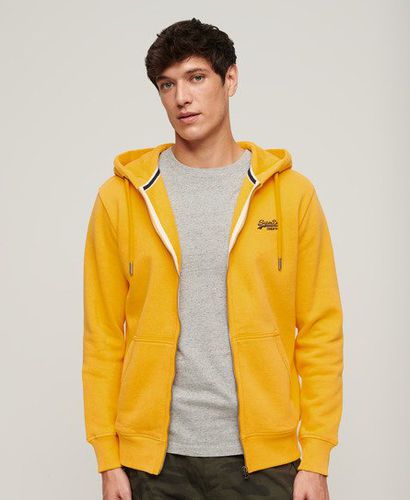 Men's Essential Logo Zip Hoodie Gold / Utah Gold - Size: Xxxl - Superdry - Modalova