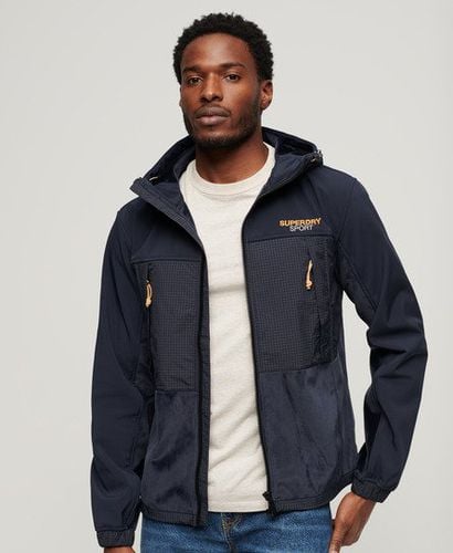 Men's Hooded Hybrid Trekker Jacket Navy / Eclipse Navy - Size: Xxl - Superdry - Modalova