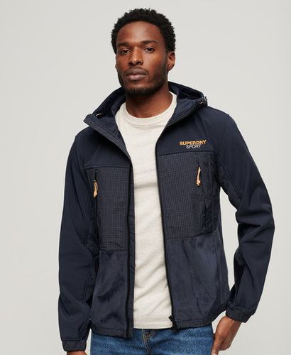 Mens Classic Hooded Hybrid Trekker Jacket, Navy Blue, Size: M - Superdry - Modalova