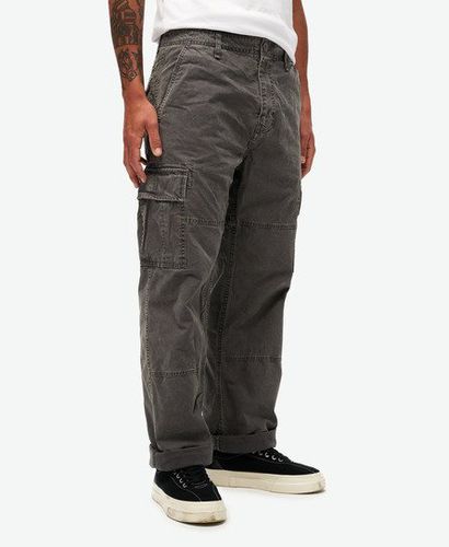 Men's Organic Cotton Baggy Cargo Pants Dark Grey / Washed Grey - Size: 32/32 - Superdry - Modalova