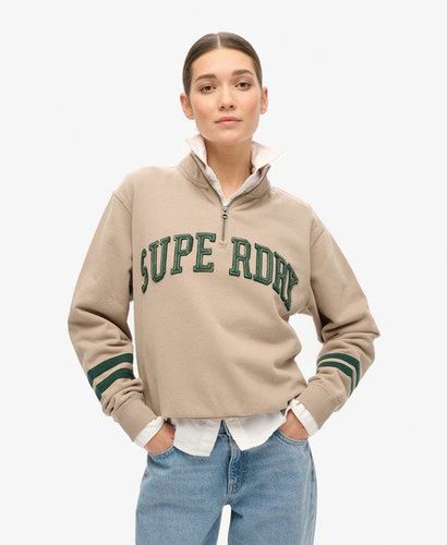 Damen Athletic Essentials Sweatshirt mit Applikation - Größe: 36 - Superdry - Modalova