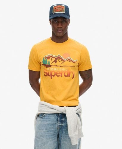 Men's Great Outdoors Graphic T-Shirt Yellow / Mustard Yellow Marl - Size: XL - Superdry - Modalova