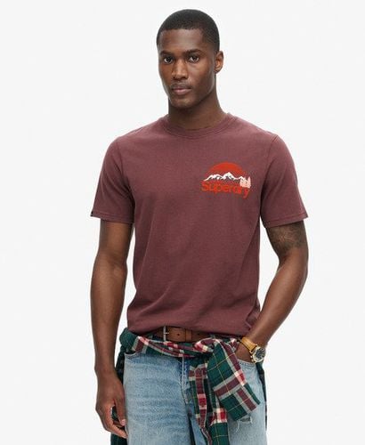 Men's Great Outdoor Chest Graphic T-Shirt Brown / Rum Raisin Brown - Size: L - Superdry - Modalova