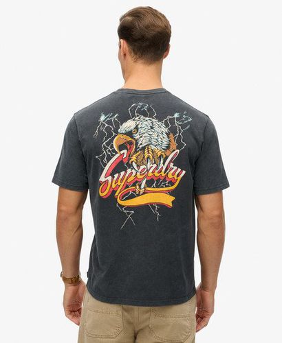 Herren Lockeres T-Shirt mit Biker Rock Grafikprint - Größe: S - Superdry - Modalova