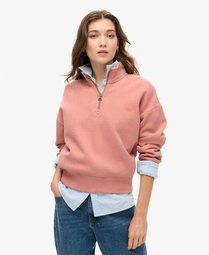 Damen Essential Sweatshirt mit Halblangem Reißverschluss - Größe: 40 - Superdry - Modalova