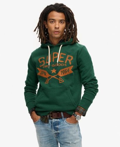 Men's Outdoor Graphic Hoodie Green / Bengreen Marl - Size: Xxl - Superdry - Modalova