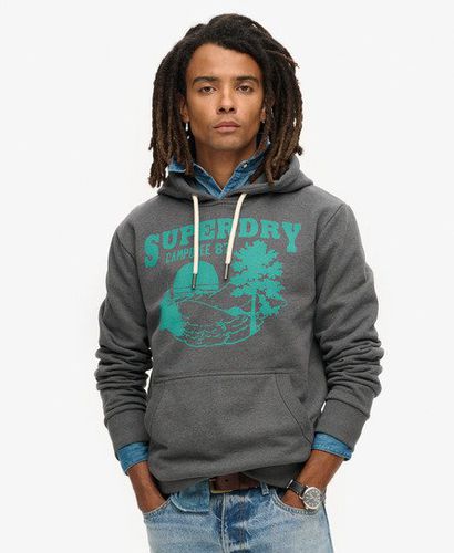 Men's Outdoor Graphic Hoodie Grey / Granite Grey Marl - Size: L - Superdry - Modalova