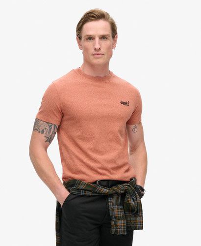 Men's Organic Cotton Essential Logo T-Shirt Orange / Fired Orange Grit - Size: XL - Superdry - Modalova