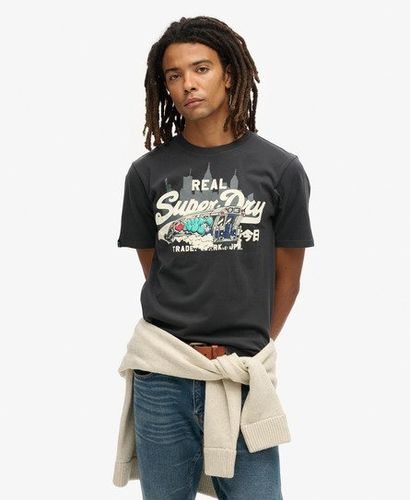 Men's New York Graphic T-shirt Black / Blackboard - Size: M - Superdry - Modalova