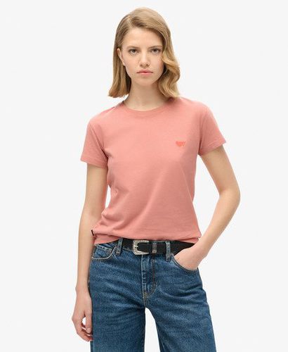 Women's Essential Logo Fitted Tee Pink / Ash Rose - Size: 14 - Superdry - Modalova