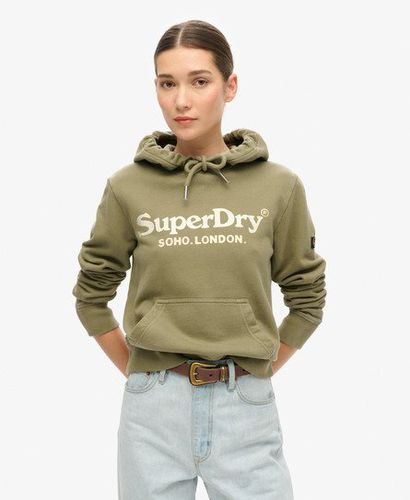 Women's Metallic Venue Hoodie Green / Dusty Olive Green - Size: 12 - Superdry - Modalova