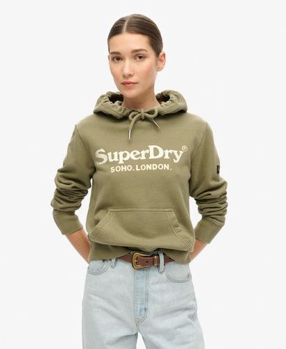 Women's Metallic Venue Hoodie Green / Dusty Olive Green - Size: 14 - Superdry - Modalova