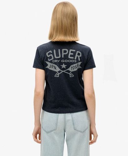 Women's Lo-fi Outdoor Fitted T-Shirt Navy / Deep Indigo Navy Marl - Size: 10 - Superdry - Modalova