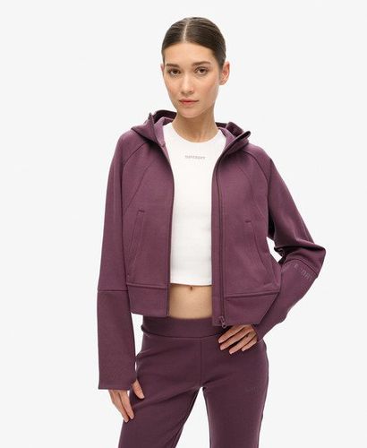 Women's Sport Tech Relaxed Zip Hoodie Purple / Smoky Aubergine Purple - Size: 10 - Superdry - Modalova