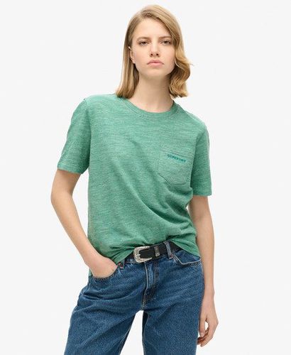 Women's Essential Logo Overdyed T-Shirt Green / Marine Green - Size: 14 - Superdry - Modalova