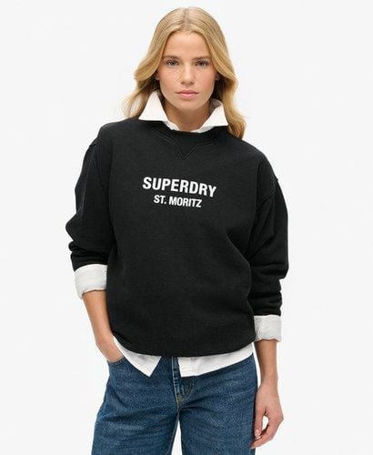 Damen Lockeres Sport Luxe Sweatshirt mit Rundhalsausschnitt - Größe: 44 - Superdry - Modalova