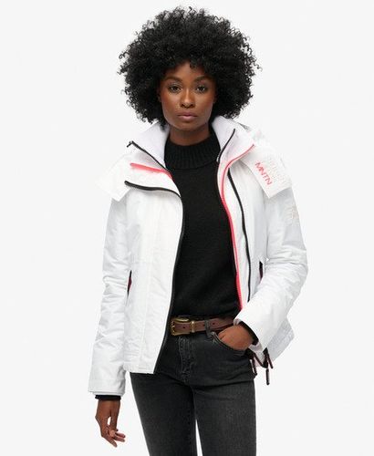 Women's Hooded Mountain Windbreaker Jacket White / Optic - Size: 12 - Superdry - Modalova