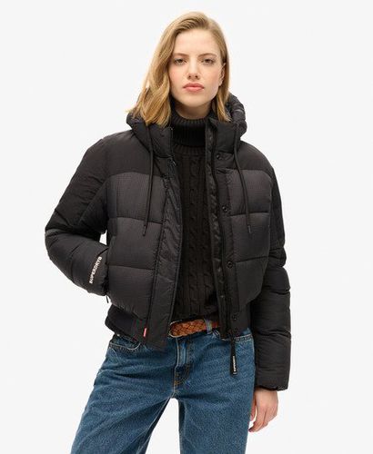 Women's Ripstop Padded Bomber Jacket Black / Black Grid - Size: 8 - Superdry - Modalova