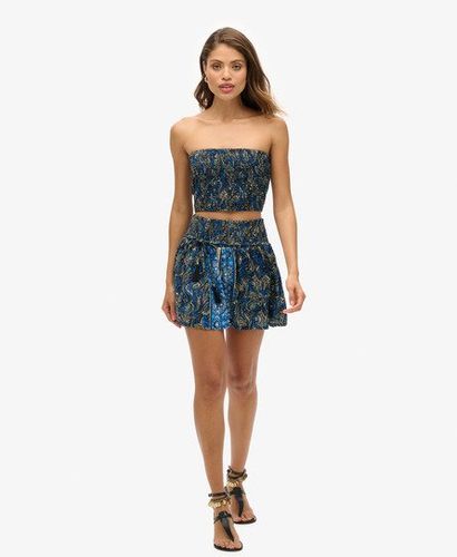 Ladies Paisley Print St Tropez Mini Skirt, Navy Blue and White, Size: 16 - Superdry - Modalova