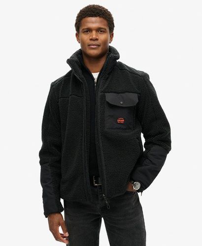 Men's Expedition Borg Hybrid Jacket Black / Noir - Size: L - Superdry - Modalova