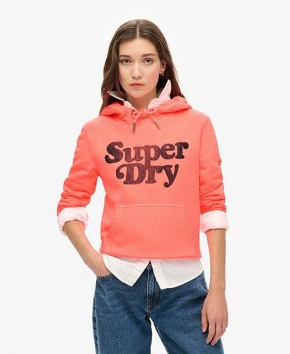 Women's Cooper Tonal Logo Hoodie Pink / Pastelline Coral - Size: 10 - Superdry - Modalova