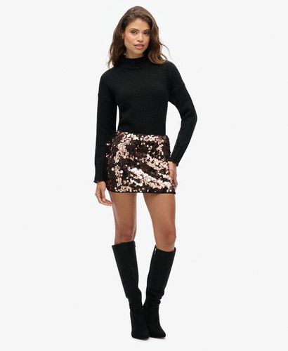 Women's Sequin Disc Mini Skirt Pink / Rose Pink Sequin - Size: 10 - Superdry - Modalova