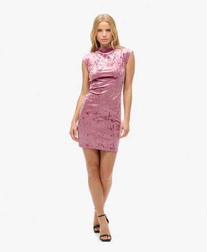 Women's Velvet Bodycon Dress Pink / Polignac Pink - Size: 14 - Superdry - Modalova