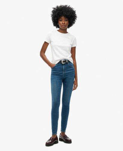 Women's Organic Cotton High Rise Skinny Denim Jeans Dark Blue / Fulton Vintage Blue - Size: 30/32 - Superdry - Modalova