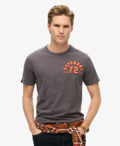 Men's Vintage Athletic Short Sleeve T-Shirt Dark Grey / Graphite Black - Size: S - Superdry - Modalova