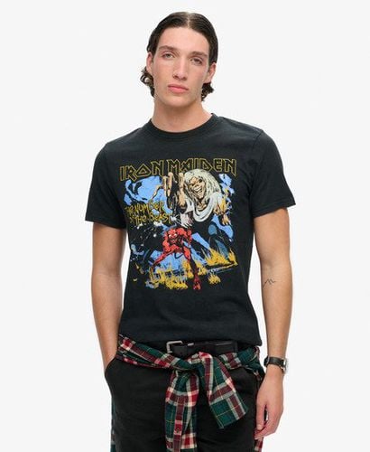 Men's Iron Maiden x Limited Edition T-Shirt Black / Heavy Metal Black - Size: L - Superdry - Modalova