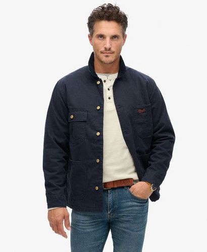 Men's Surplus Four Pocket Chore Jacket Navy / Eclipse Navy - Size: L - Superdry - Modalova