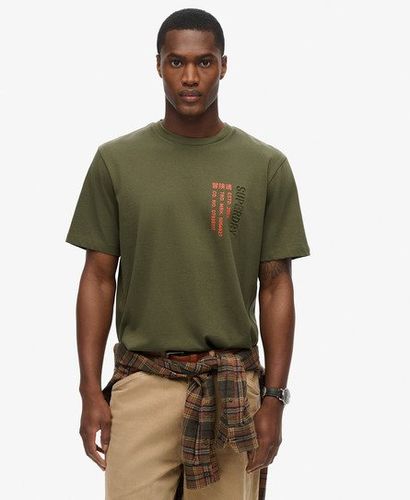 Men's Utility Sport Logo Loose T-Shirt Khaki / Army Khaki - Size: L - Superdry - Modalova