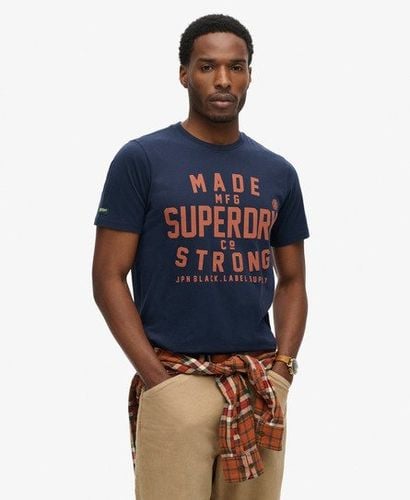 Men's Machined Goods Workwear T-Shirt Navy / Nautical Navy - Size: S - Superdry - Modalova