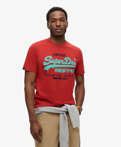 Men's Duo Vintage Logo T-Shirt Red / Alakarna Red Grit - Size: S - Superdry - Modalova