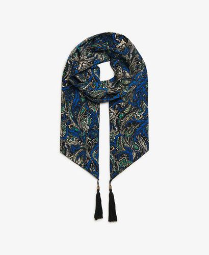 Women's St Tropez Paisley Scarf Navy / Navy Leaf Paisley - Size: 1SIZE - Superdry - Modalova