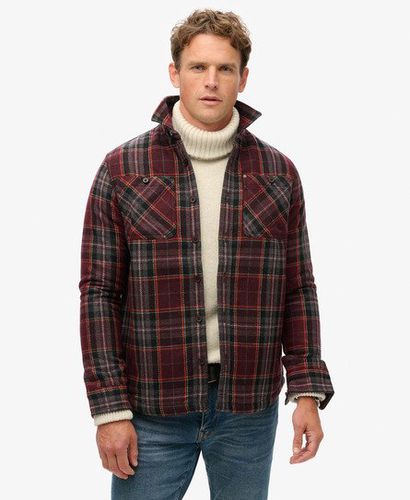 Men's The Merchant Store - Quilted Overshirt Brown / Chocolate Brown Check - Size: L - Superdry - Modalova