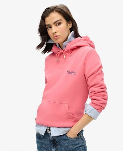 Women's Essential Logo Hoodie Pink / Camping Pink - Size: 8 - Superdry - Modalova