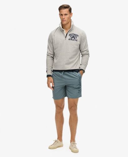 Men's Premium Embroidered 17-inch Swim Shorts Light Blue / Stormy Weather Grey - Size: M - Superdry - Modalova