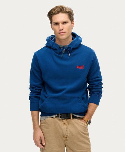 Men's Essential Logo Hoodie Blue / Pilot Mid Blue - Size: M - Superdry - Modalova