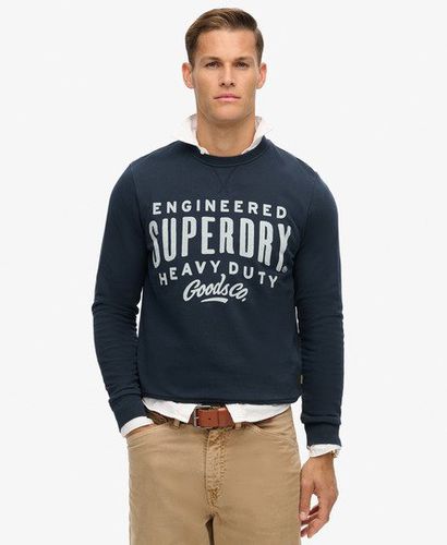 Men's Machined Goods Workwear Crew Sweatshirt Navy / Eclipse Navy - Size: S - Superdry - Modalova