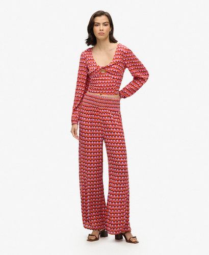 Women's Beach Pants Pink / 70's Geo Pink - Size: 10 - Superdry - Modalova