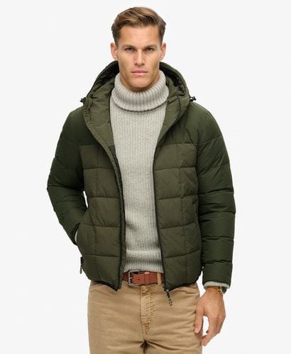 Men's Expedition Hooded Puffer Jacket Green / Surplus Goods Olive Green - Size: M - Superdry - Modalova