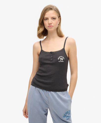 Damen Athletic Essentials Button Down Cami Top - Größe: 14-16 - Superdry - Modalova