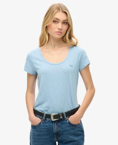 Women's Studios Scoop Neck T-Shirt Blue / Forever Blue - Size: 8 - Superdry - Modalova