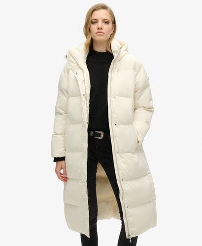 Women's Hooded Longline Puffer Coat White / Off White - Size: 16 - Superdry - Modalova